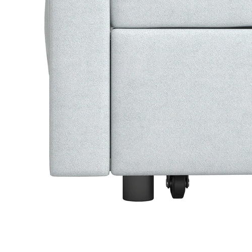 Loveseats Sofa Bed with Pull-out Bed,Adjsutable Back-Light grey